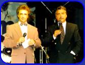 1985 Die beiden ORF-Moderatoren Pert Oberhauser und Walter Reischl