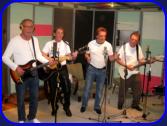 v.l.n.r.: Gnther, Michael, Walter und Peter im Tonstudio (Aufnahme des Albums *Du bist mein Superstar*